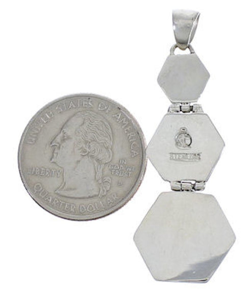 Multicolor Southwestern Well-Built Sterling Silver Pendant PX29344